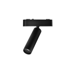 Czarna lampa LED 7W z cylindryczną konstrukcją do systemu Magnetic tracklight 48V