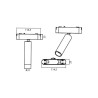 Czarna lampa LED 7W z cylindryczną konstrukcją do systemu Magnetic tracklight 48V