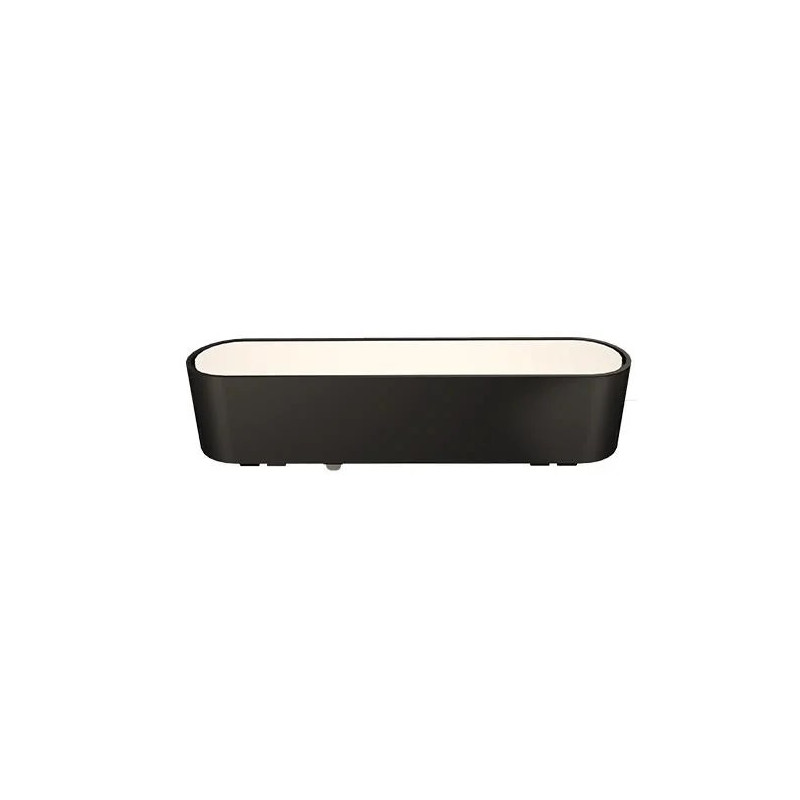 Lampa LED czarna matowa, owalny kształt, wymiary 114x25x27 mm