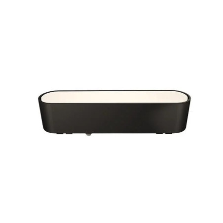 Lampa LED czarna matowa, owalny kształt, wymiary 114x25x27 mm