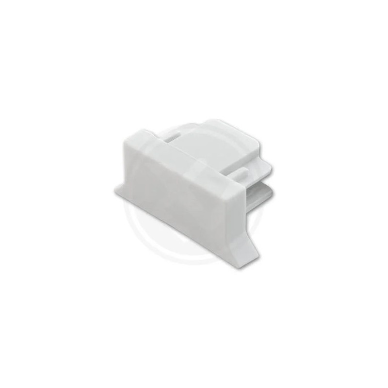 białe zakończenie szyny jednofazowej model VIP-175058 o wymiarach 40x20x16 mm