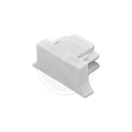 białe zakończenie szyny jednofazowej model VIP-175058 o wymiarach 40x20x16 mm