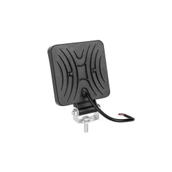 cuboidalna lampa robocza LED 27W o czarnej obudowie z 9 diodami, uchwyt montażowy i kabel zasilający