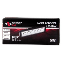 Lampa LED robocza 18W z przewodem i aluminiową obudową