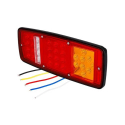 Prawa lampa tylna LED 5W z czerwonym i pomarańczowym światłem, widok z przodu