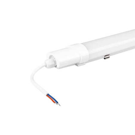 biała lampa LED 36W o długości 123 cm z kablem zasilającym
