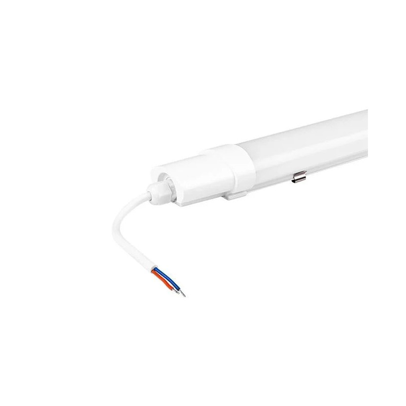 biała lampa LED 60 cm z kablem do podłączenia, obudowa z tworzywa