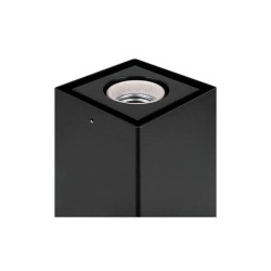 Czarna lampa ogrodowa stojąca 50 cm z przezroczystą osłoną i trzonkiem E27