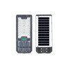 szara lampa LED solarna 200W z panelem solarnym i pilotem