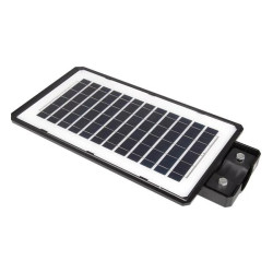 Czarna lampa solarna LED o mocy 200W z panelem słonecznym i czujnikiem ruchu