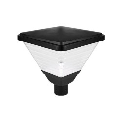 czarna lampa zewnętrzna LED z przezroczystym kloszem i gwintem E27