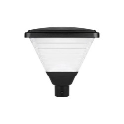 czarna lampa zewnętrzna LED z przezroczystym kloszem i gwintem E27