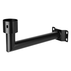 Czarny stalowy uchwyt do lampy solarnej 400x160 mm z kołkami montażowymi
