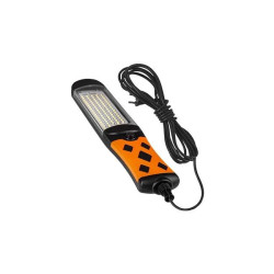 Pomarańczowo-czarna lampa robocza LED z panelem diodowym i kablem