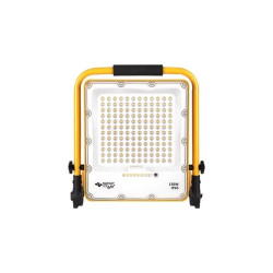 żółto-czarny przenośny naświetlacz LED 150W z uchwytem i panelem diod SMD