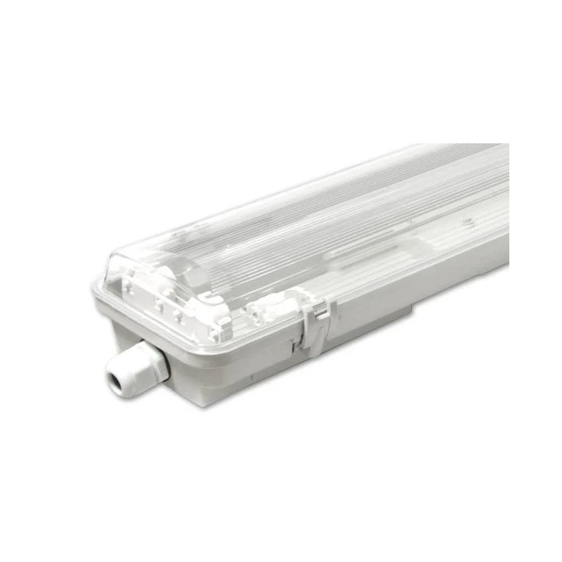 Oprawa LED 2x36W z przezroczystą osłoną i białym korpusem