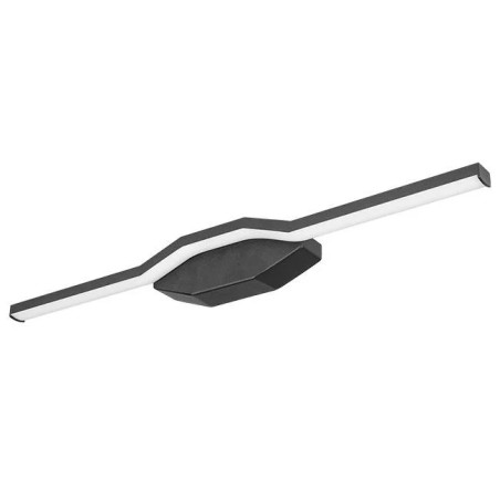 czarny kinkiet LED 10W o długości 50 cm z białym panelem świetlnym