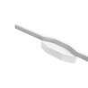 biały kinkiet LED o długości 50 cm z geometryczną podstawą