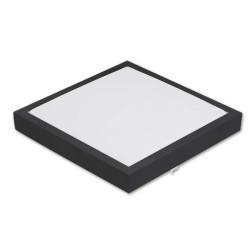 Panel LED natynkowy czarny kwadratowy z białym kloszem