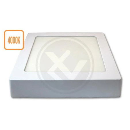 Kwadratowy panel LED natynkowy o wymiarach 162x162x27 mm z neutralną barwą światła 4000K