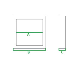 Kwadratowy panel LED natynkowy o wymiarach 162x162x27 mm z neutralną barwą światła 4000K