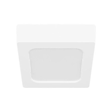 biały panel LED natynkowy kwadratowy o wymiarach 110x110x28 mm