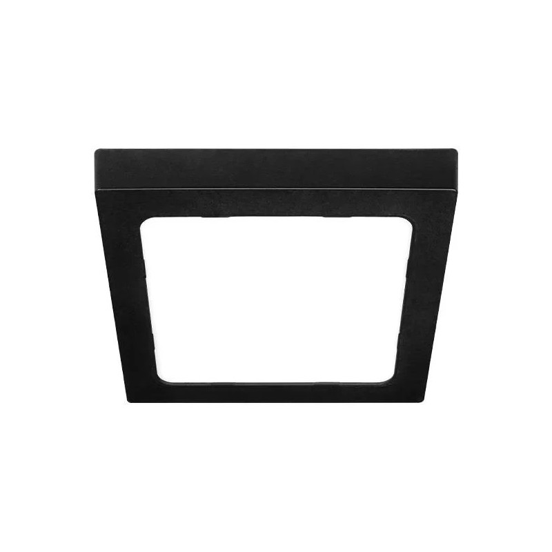 Czarny panel LED natynkowy o kwadratowym kształcie 210x210 mm