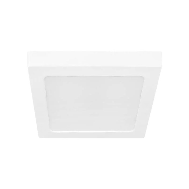 Biały kwadratowy panel LED natynkowy 18W z mlecznym kloszem