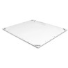 Biały panel LED o wymiarach 595x595 mm widok z bliska i z boku