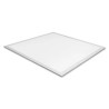 biały kwadratowy panel LED 595x595 mm z ramką, widok z góry i zbliżenia na narożniki