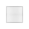 biały panel LED 595x595 mm na białym tle, widok z przodu i tyłu