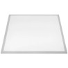 biały panel LED 595x595 mm na białym tle, widok z przodu i tyłu