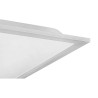 biały panel LED 595x595 mm na białym tle, widok z przodu i tyłu