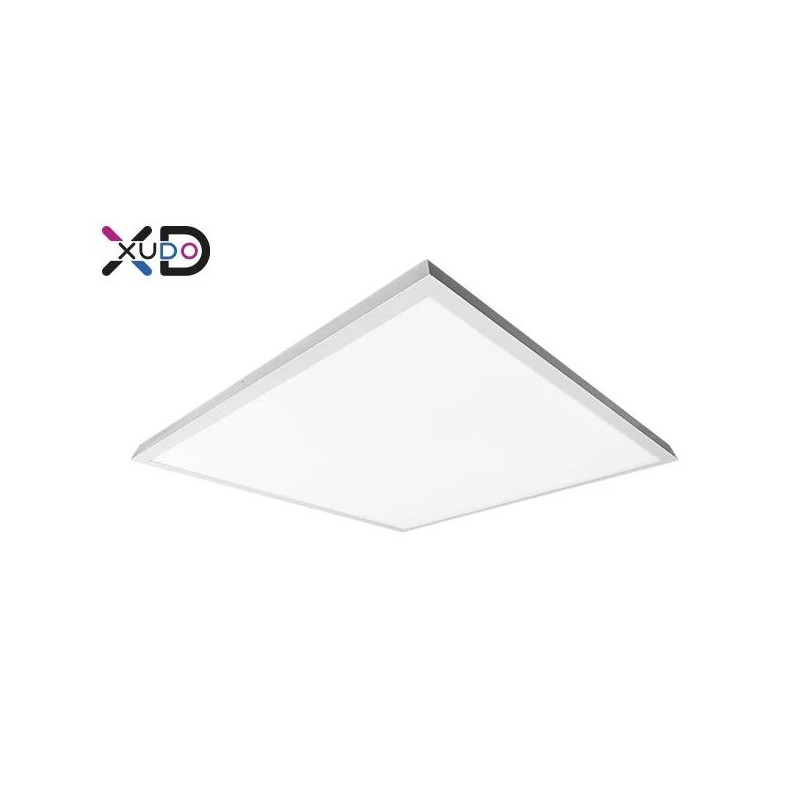 biały panel LED o wymiarach 595x595 mm o prostokątnym kształcie