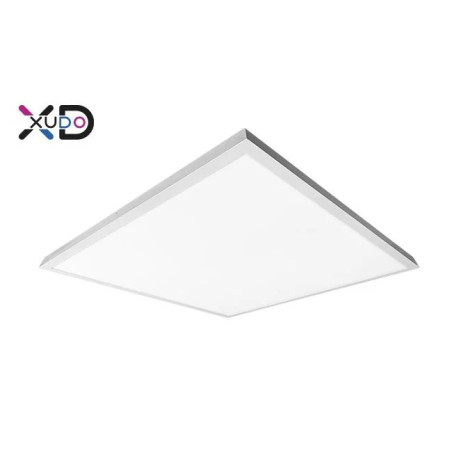 biały panel LED o wymiarach 595x595 mm o prostokątnym kształcie