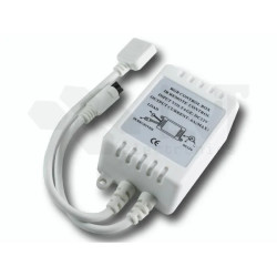 Sterownik LED RGB 12V z pilotem na podczerwień 44 przyciski w białej obudowie