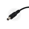 Czarny ściemniacz LED z pokrętłem i wtykami DC 2,1/5,5 mm