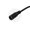 Czarny ściemniacz LED z pokrętłem i wtykami DC 2,1/5,5 mm