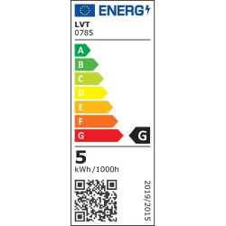 Zbliżenie na fragment taśmy LED z diodami i oznaczeniem 6500K, zwinięta na czarnej szpuli