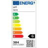 Taśma LED z diodami SMD 2835 na białym tle, chłodne białe światło 6500K