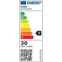 Czarny naświetlacz LED model XD-FL030C z regulowanym uchwytem