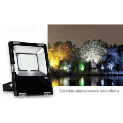 Naświetlacz LED 30W RGB+CCT 2700-6500K z metalową podstawą i czarną obudową