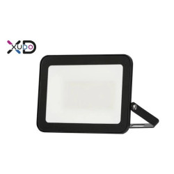 Czarny naświetlacz LED model XD-PP105 z aluminiową obudową i szkłem ochronnym