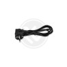 czarny zasilacz impulsowy desktop 24V DC z przewodem sieciowym i wtykiem DC 2,1mm/5,5mm