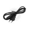 czarny zasilacz impulsowy desktop z kablem DC 2.1/5.5 mm i kablem zasilającym 2-pin