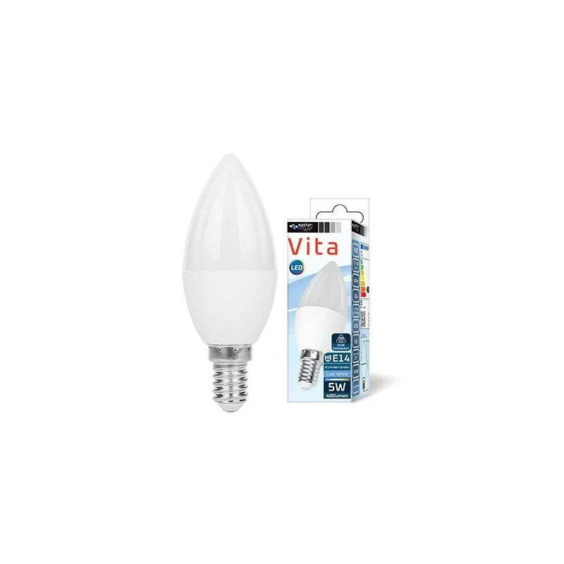 Żarówka LED z trzonkiem E14 w kształcie płomienia, biała, z opakowaniem