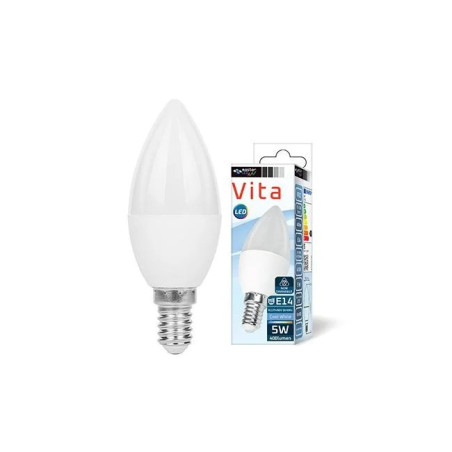 Żarówka LED z trzonkiem E14 w kształcie płomienia, biała, z opakowaniem