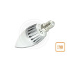 Żarówka LED z trzonkiem E14, srebrno-biała, kształt świecy, ciepła barwa światła 2700K