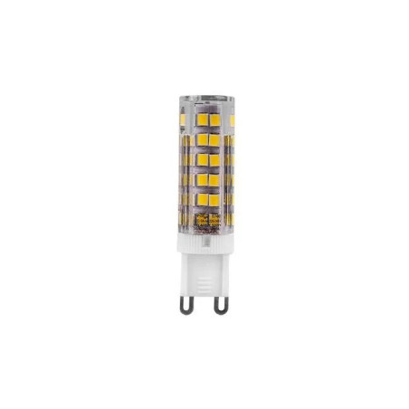 Żarówka LED G9 8W z widocznymi diodami SMD i białym trzonkiem G9