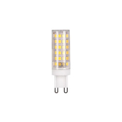 Przezroczysta żarówka LED z trzonkiem G9 o wymiarach 18x64 mm